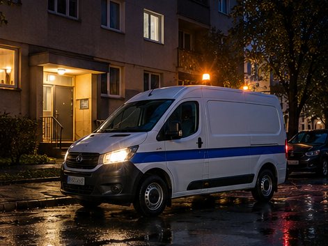 Dodávka AquaTep v noci