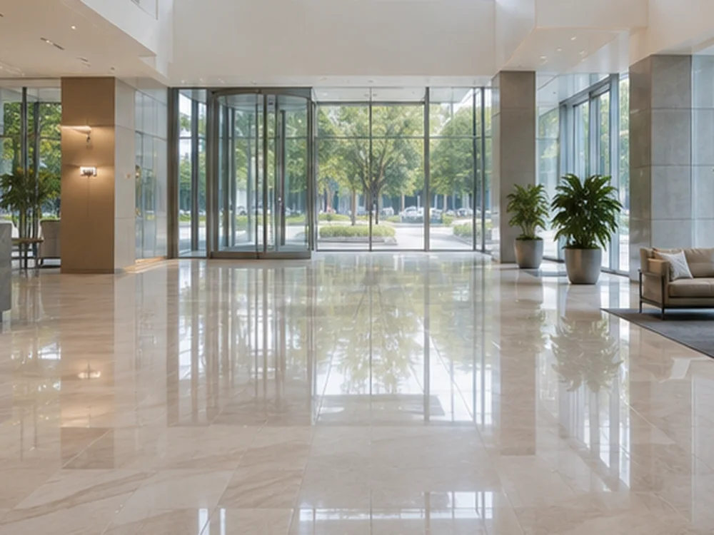 Uklizené kancelářské lobby