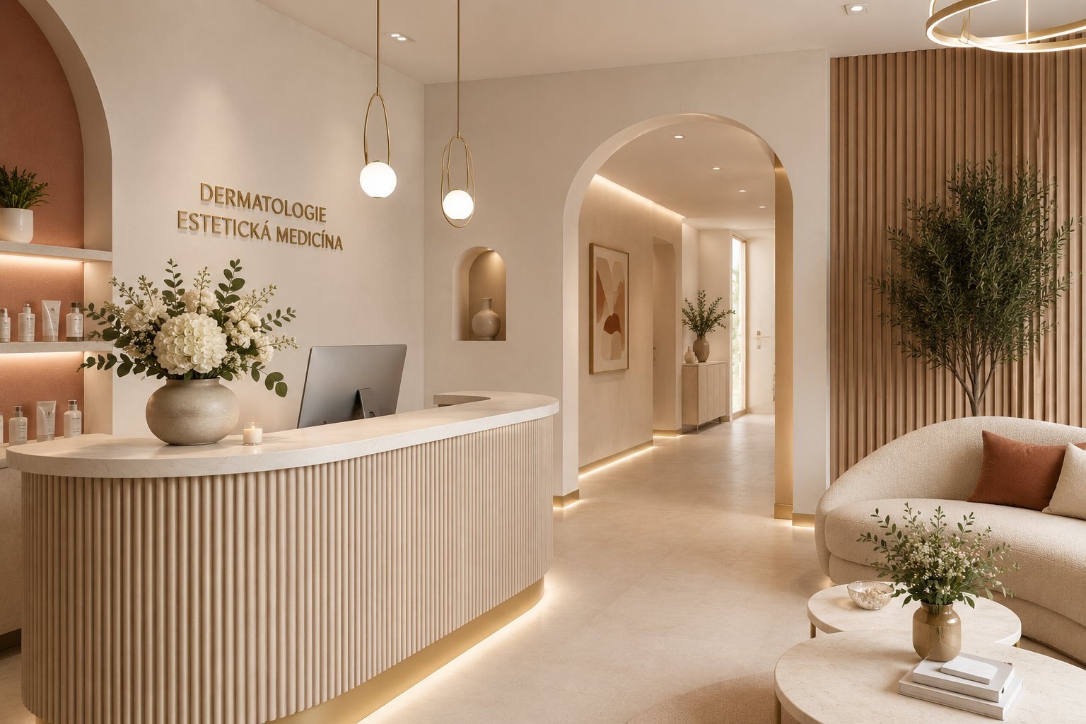 Interiér kožní ordinace DERMA Studio