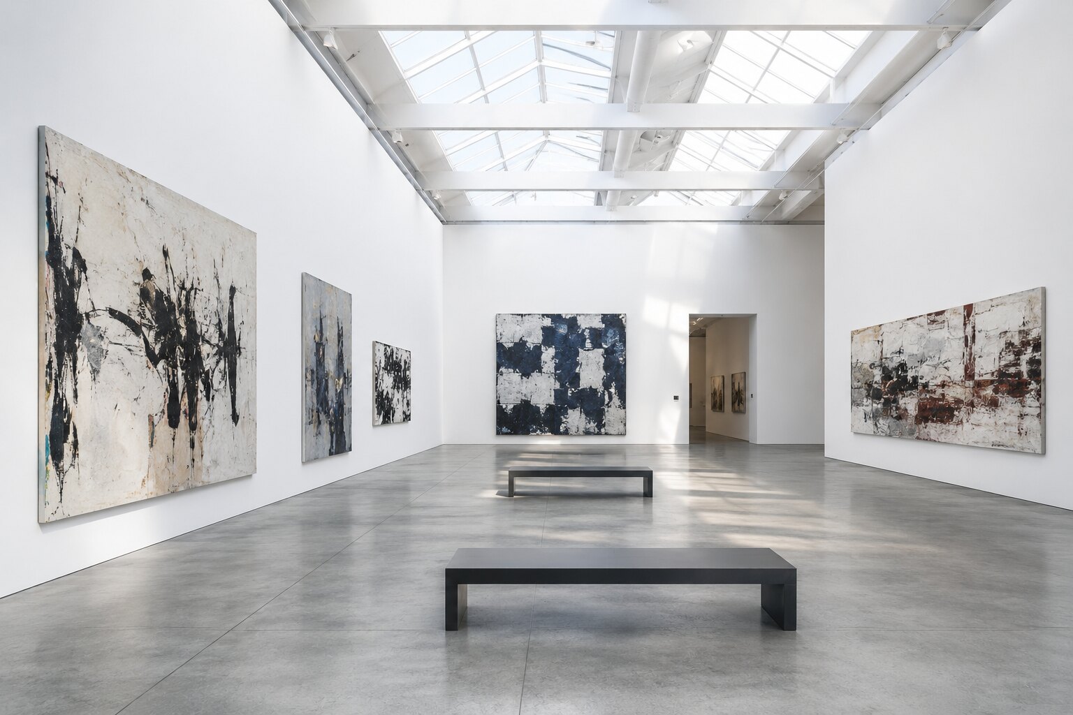 Světelná instalace Studia Mrak v hlavním sále galerie