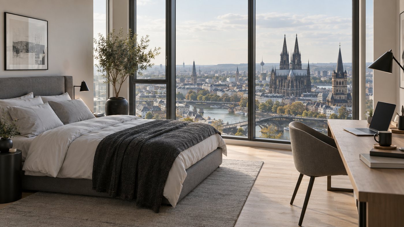 Apartmán CITY NEST s výhledem na centrum Brna