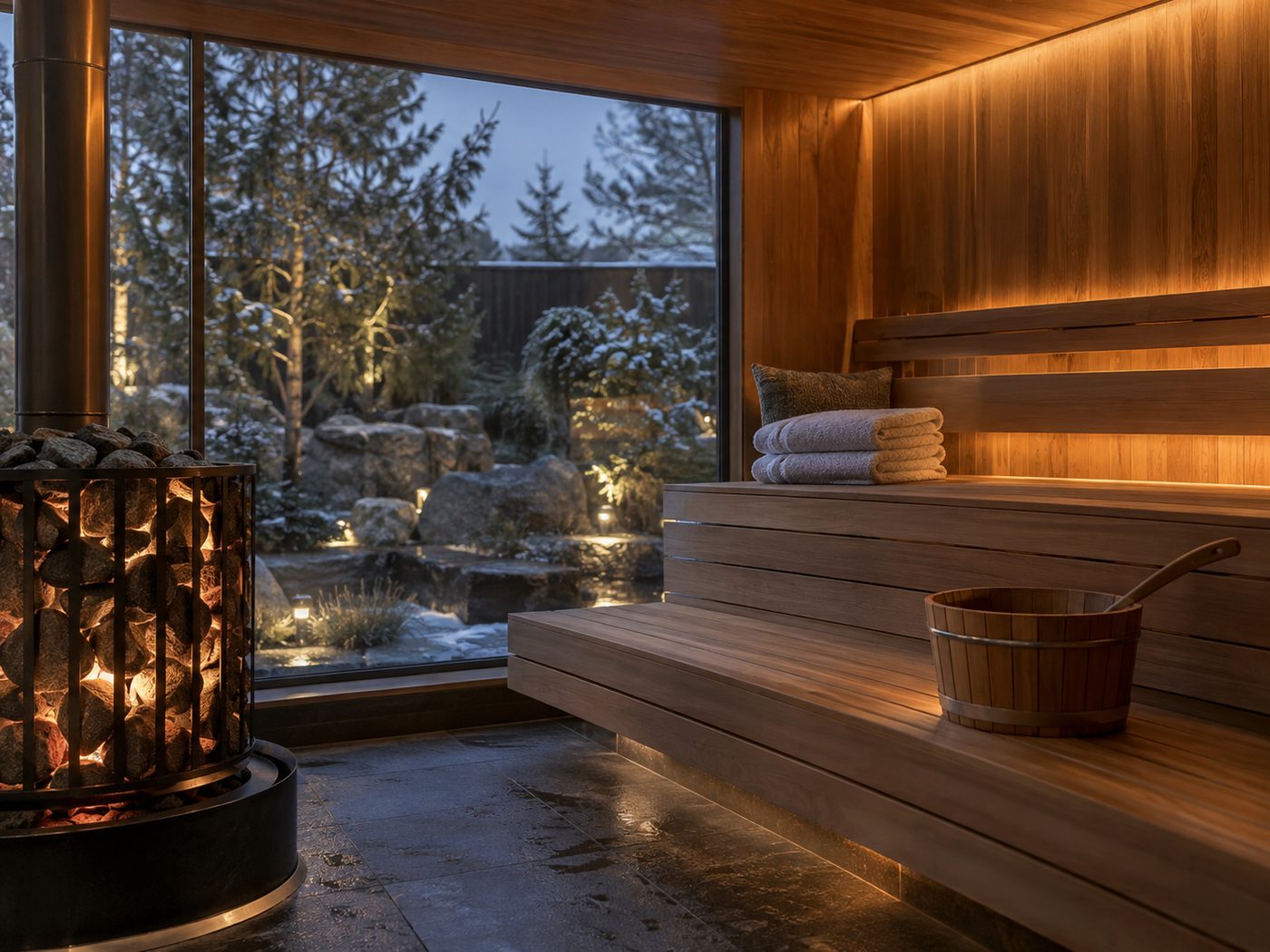Finská sauna v saunovém světě hotelu