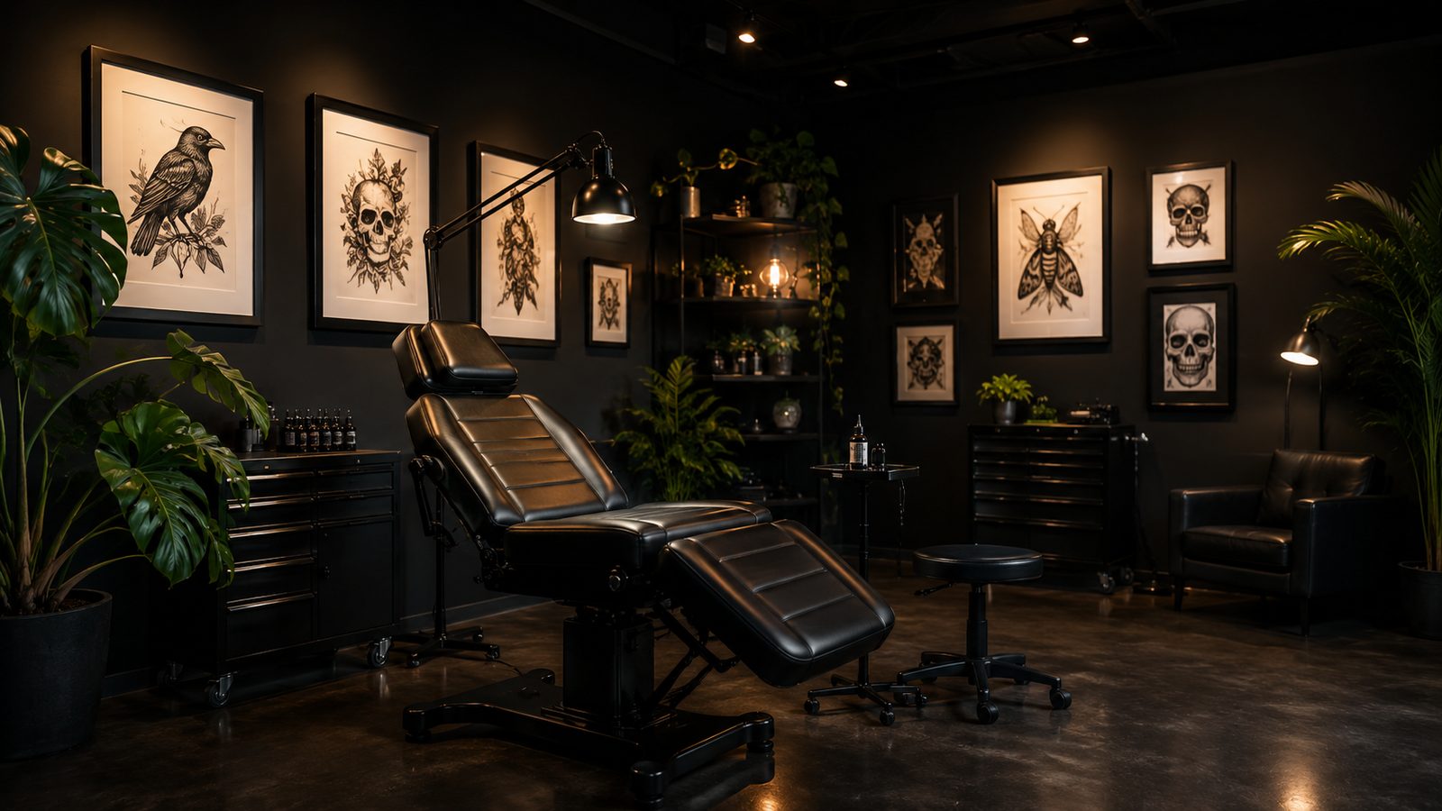 Interiér studia VRÁNA tattoo