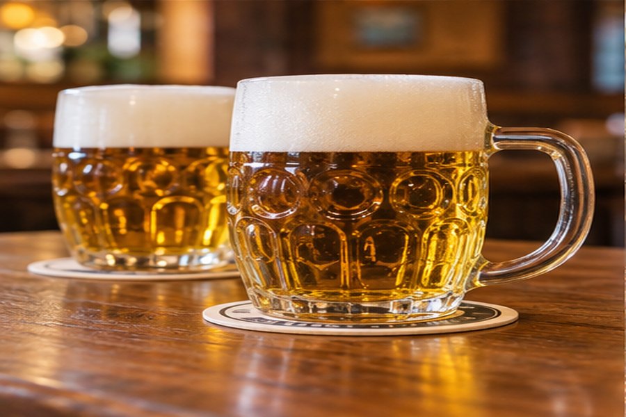 Čepované pivo v půllitru