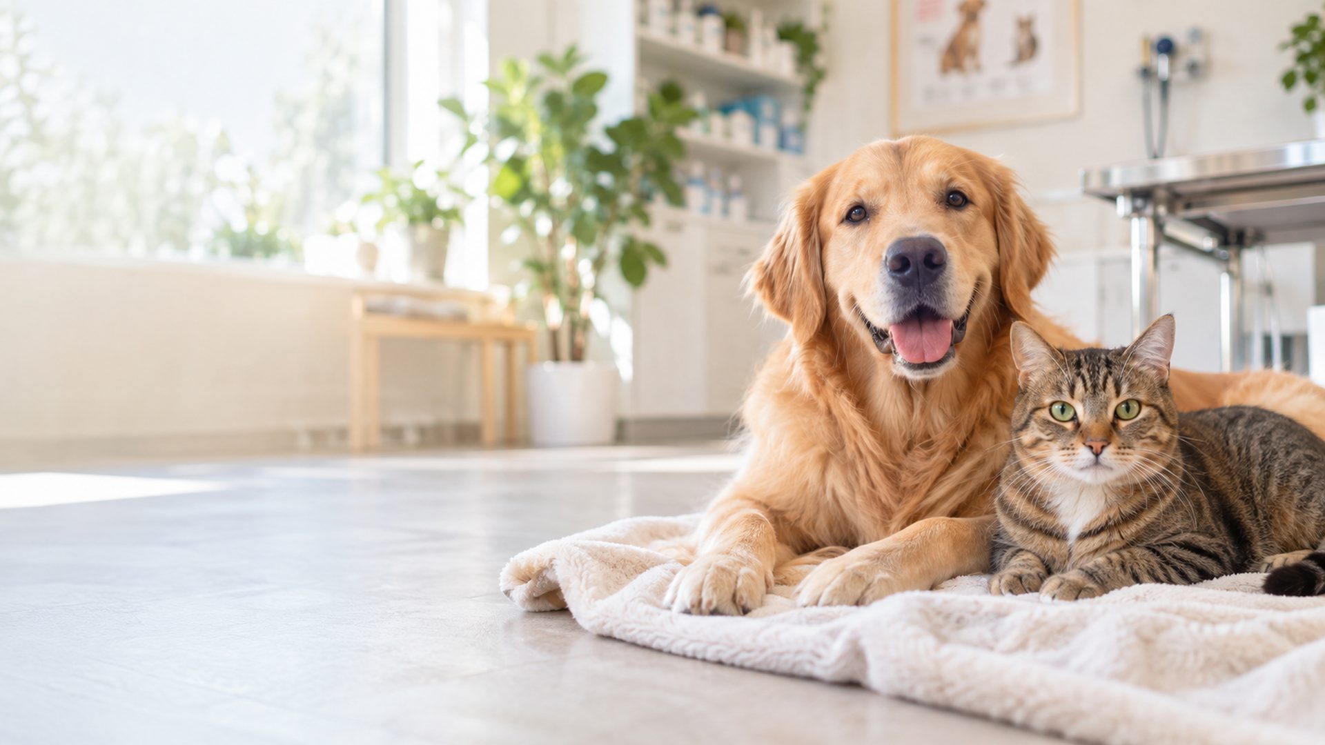 Pes a kočka ve veterinární ordinaci