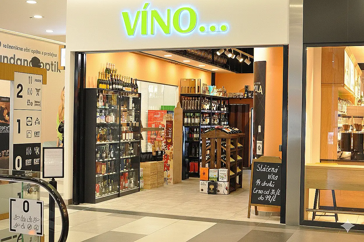 Vinotéka VINIA v Galerie Lipová