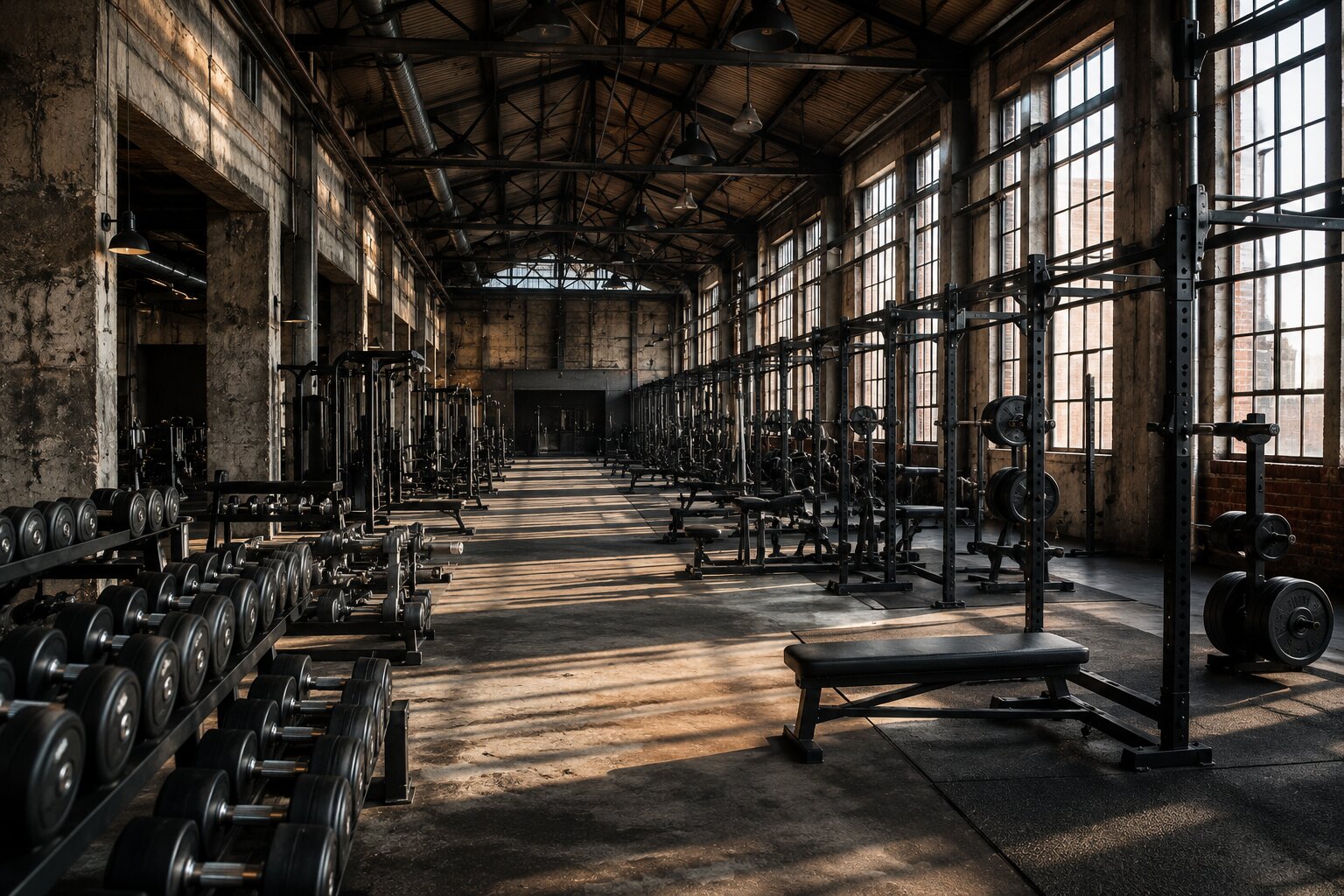 Tréninková hala ŽELEZO gym s vzpěračskými plošinami