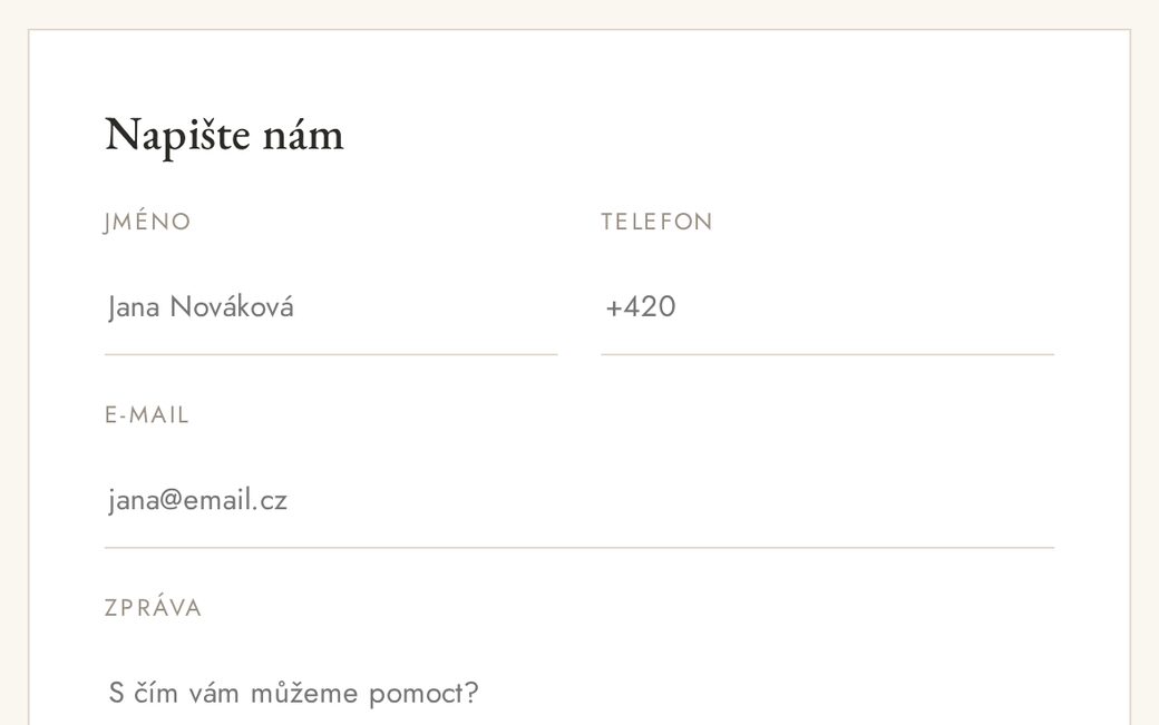 Formuláře na míru