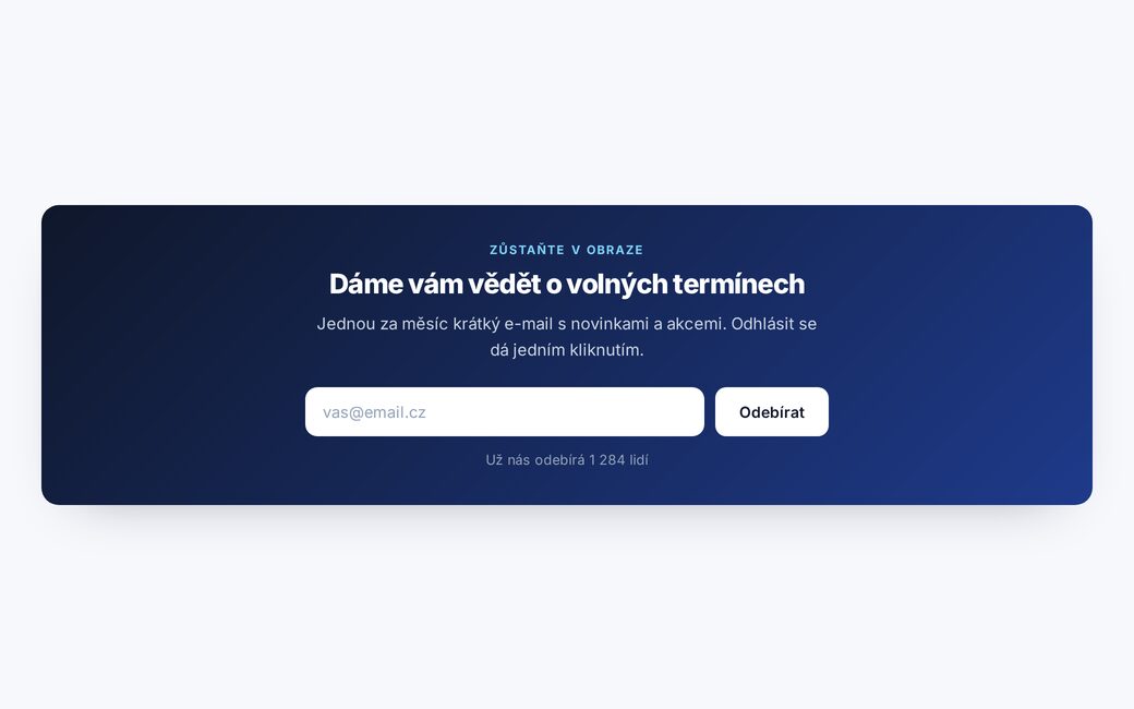 Newsletter a sběr kontaktů