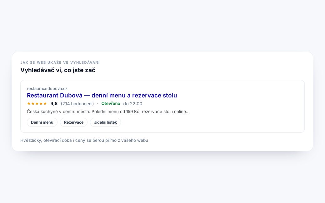 Strukturovaná data pro vyhledávače