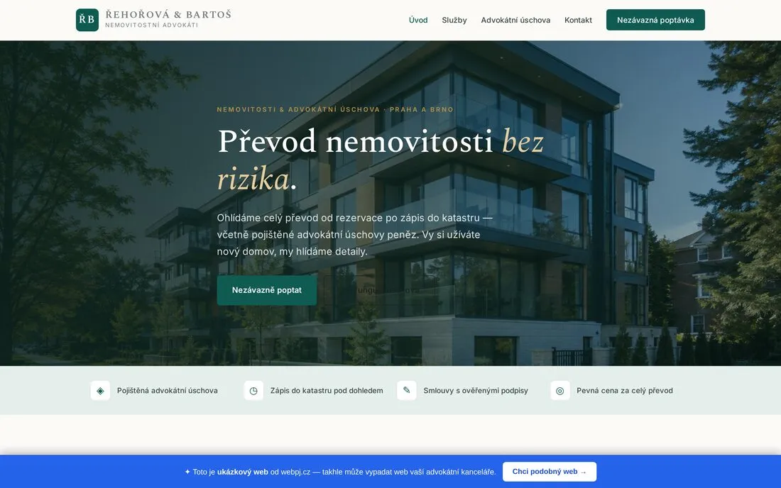 Řehořová & Bartoš — nemovitosti a úschova