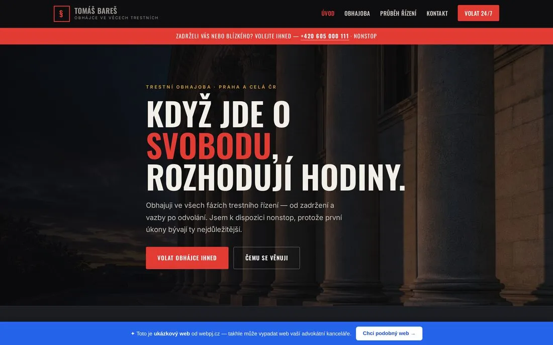 JUDr. Tomáš Bareš — trestní obhajoba