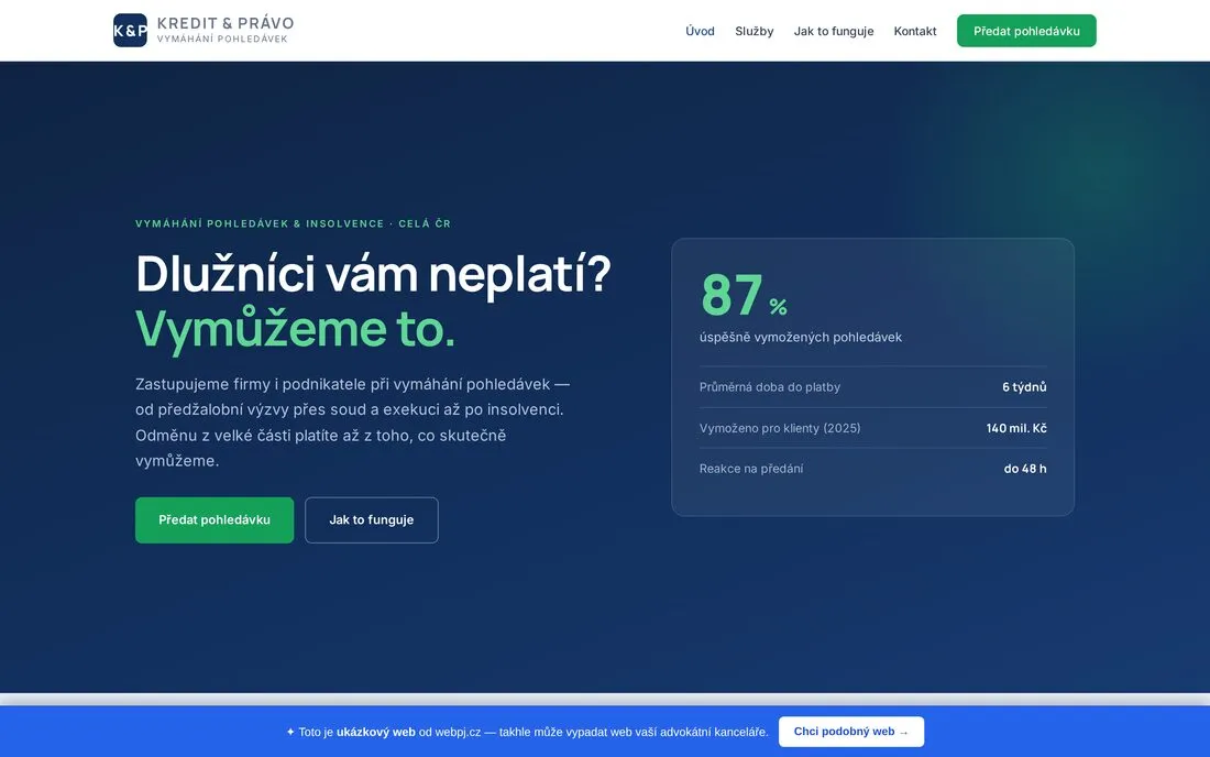 Kredit & právo — vymáhání pohledávek