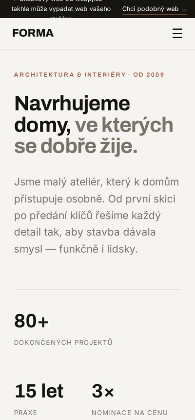 Ukázka na mobilu