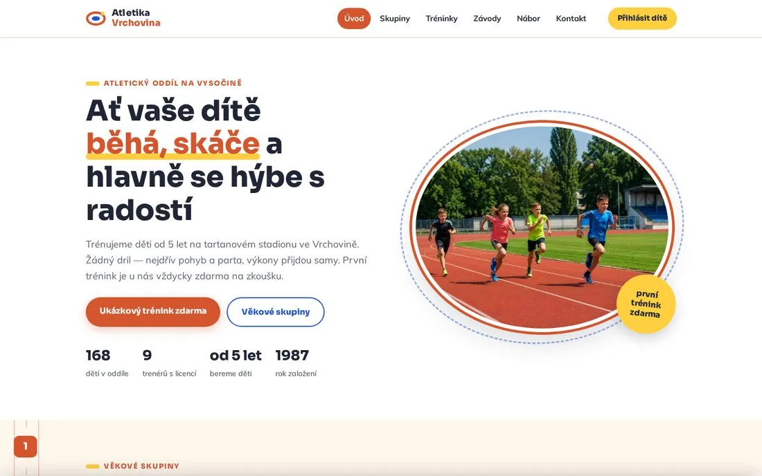 Atletika Vrchovina — atletický oddíl