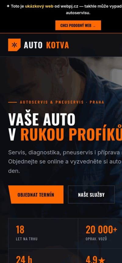 Ukázka na mobilu
