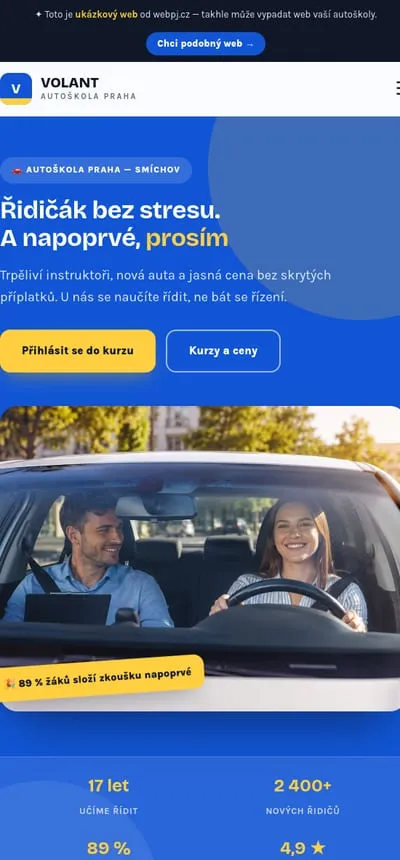 Ukázka na mobilu