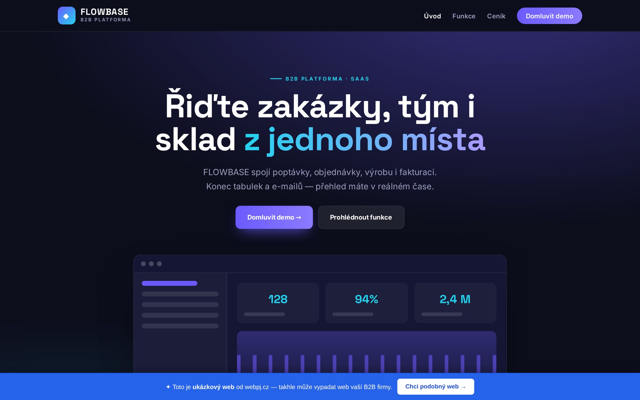 Web pro B2B SaaS / software