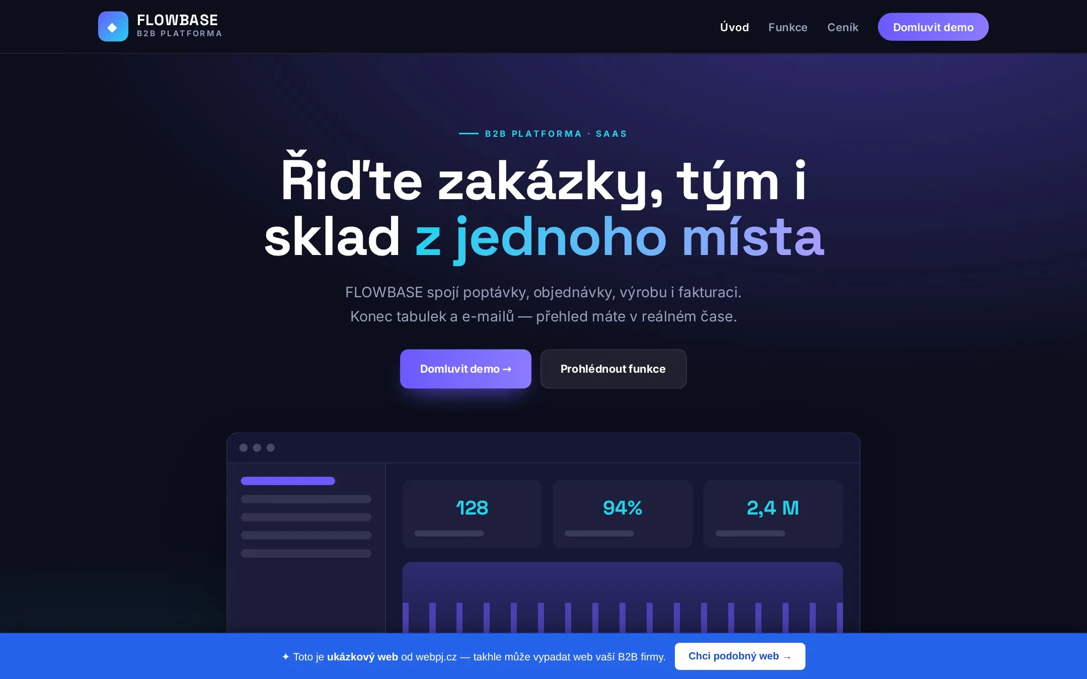Web pro B2B SaaS / software