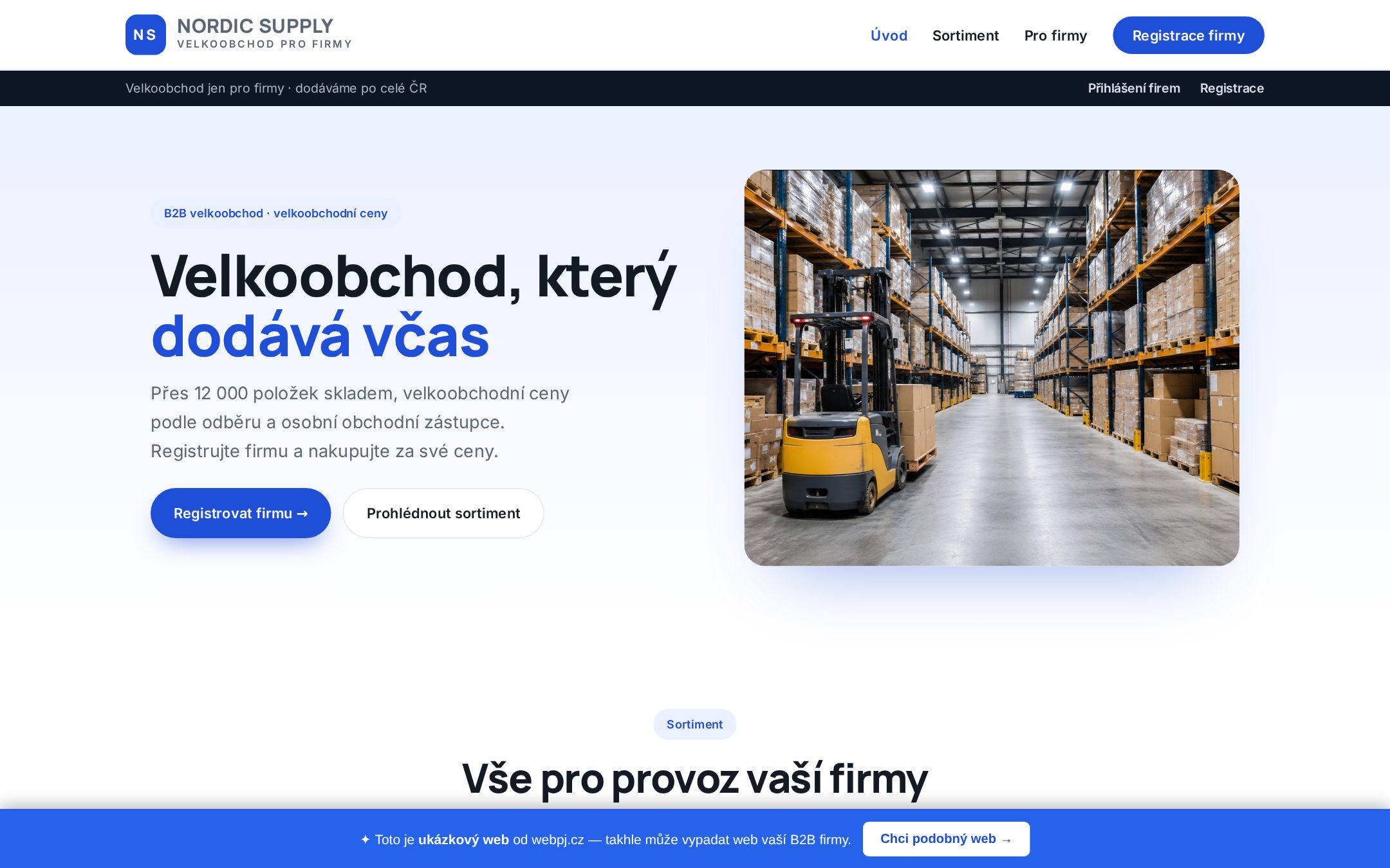 Web pro velkoobchod (B2B)
