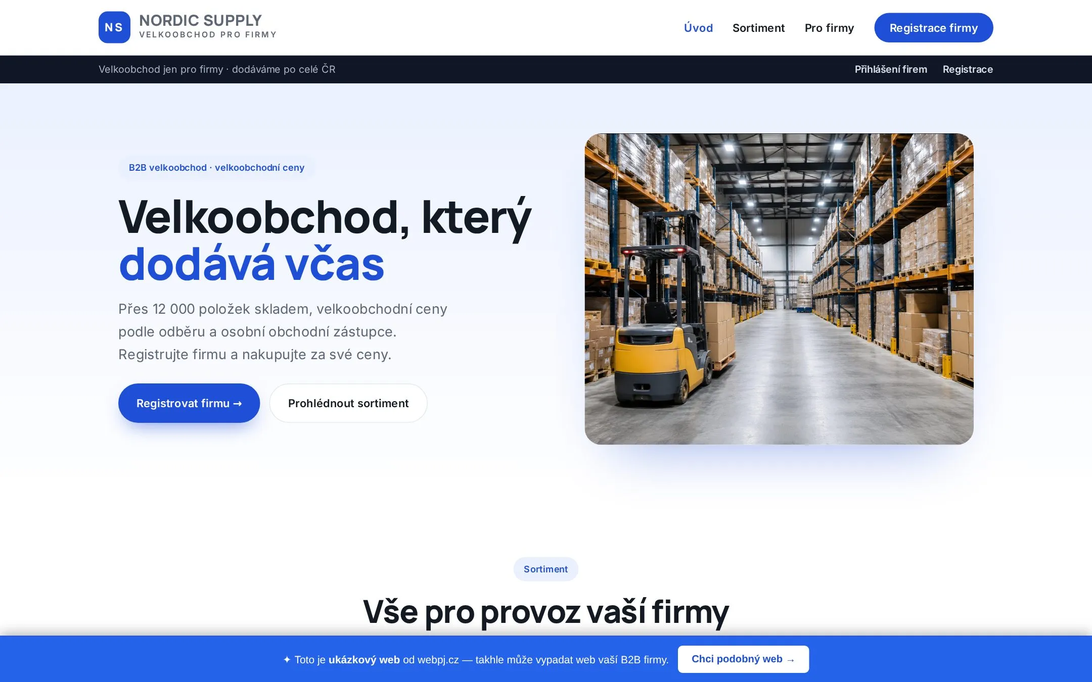 Web pro velkoobchod (B2B)