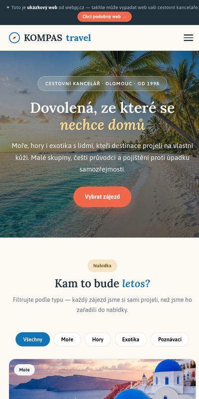 Ukázka na mobilu