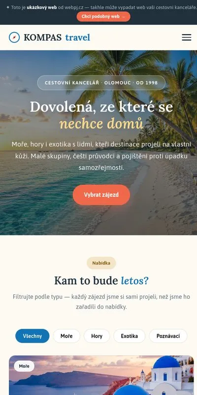 Ukázka na mobilu