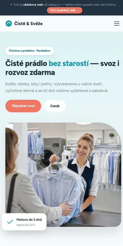 Ukázka na mobilu