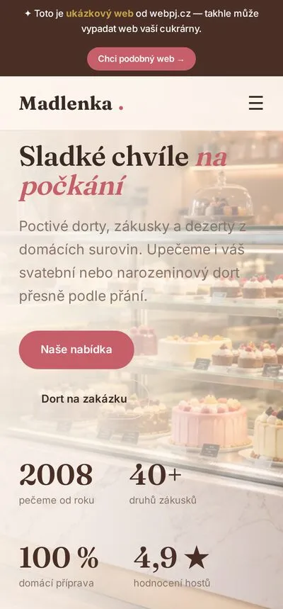 Ukázka na mobilu