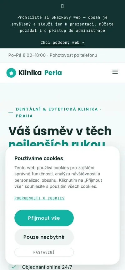 Ukázka na mobilu