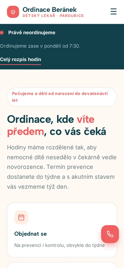 Ukázka na mobilu