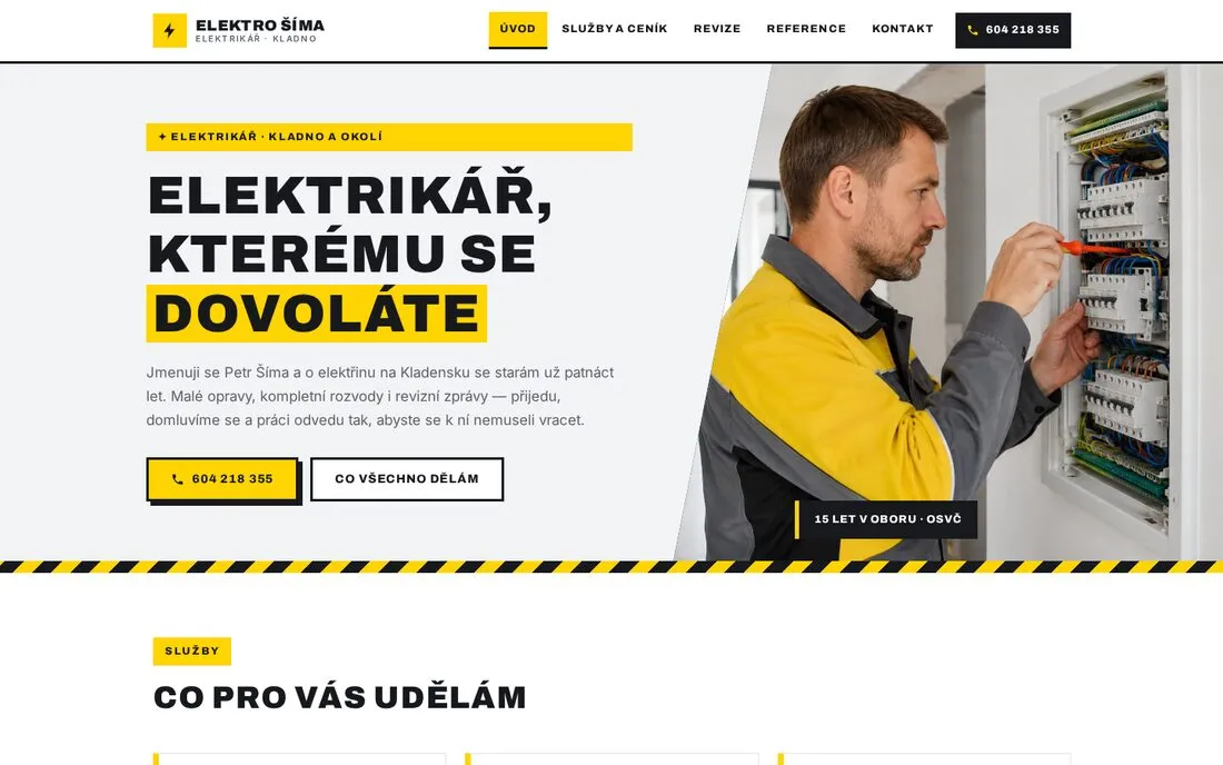 Ukázka: Weby pro OSVČ a živnostníky