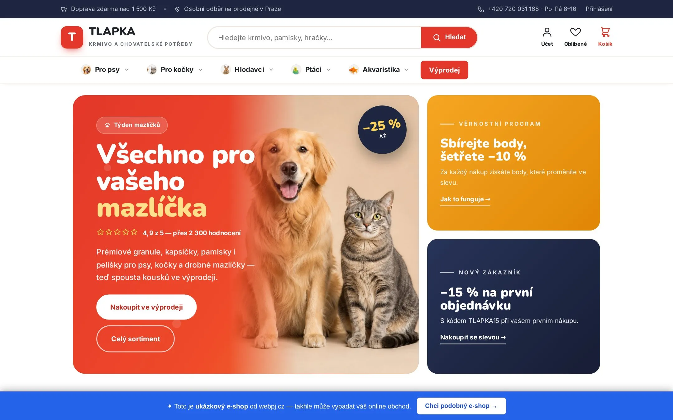TLAPKA — krmivo a chovatelské potřeby