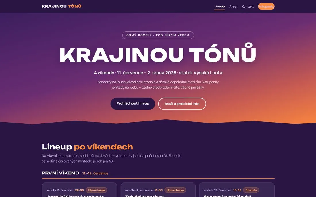KRAJINOU TÓNŮ — letní festival