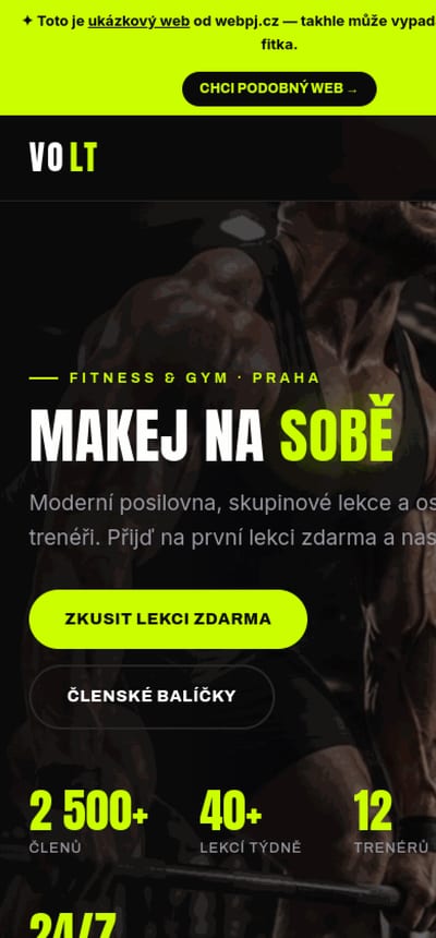 Ukázka na mobilu