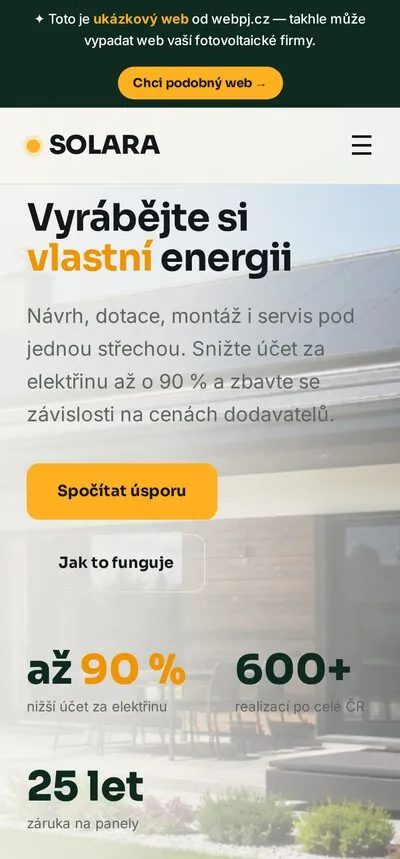 Ukázka na mobilu