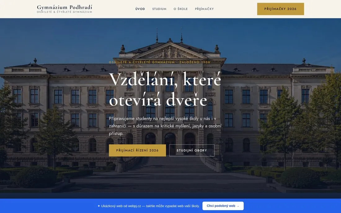Gymnázium Podhradí — střední škola