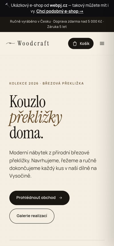 Ukázka na mobilu