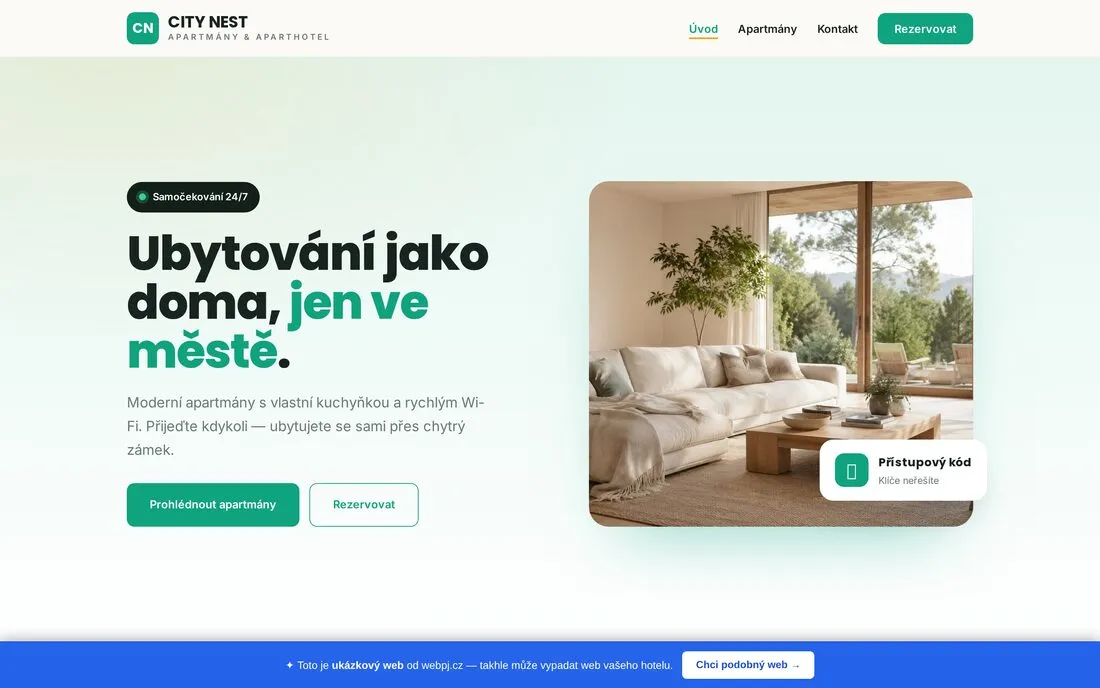CITY NEST — apartmány