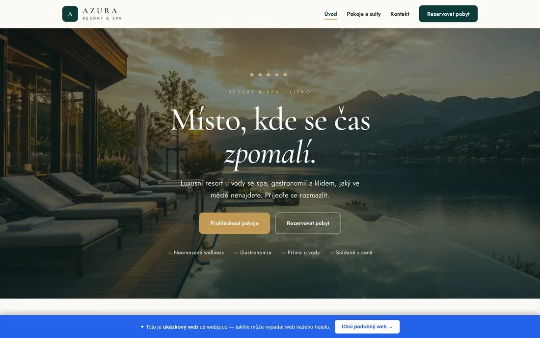 Ukázka: Weby pro hotely