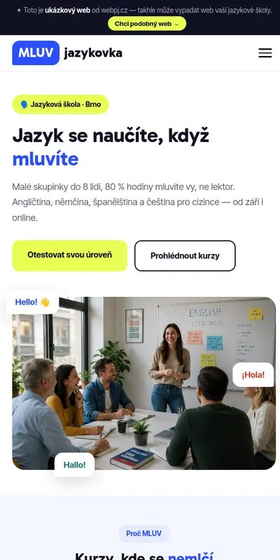 Ukázka na mobilu