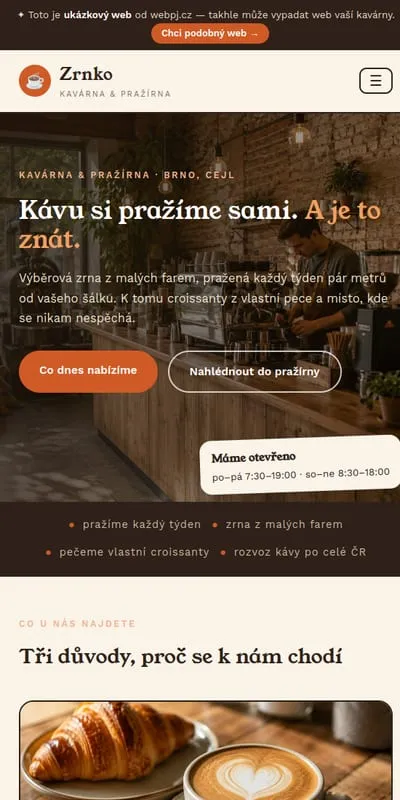 Ukázka na mobilu