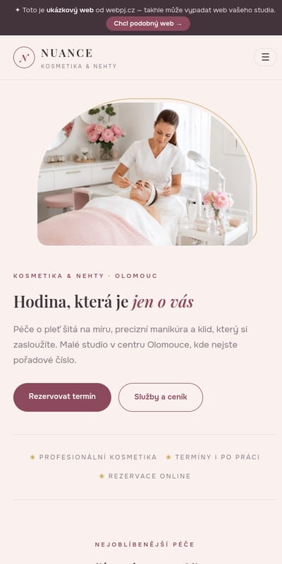 Ukázka na mobilu