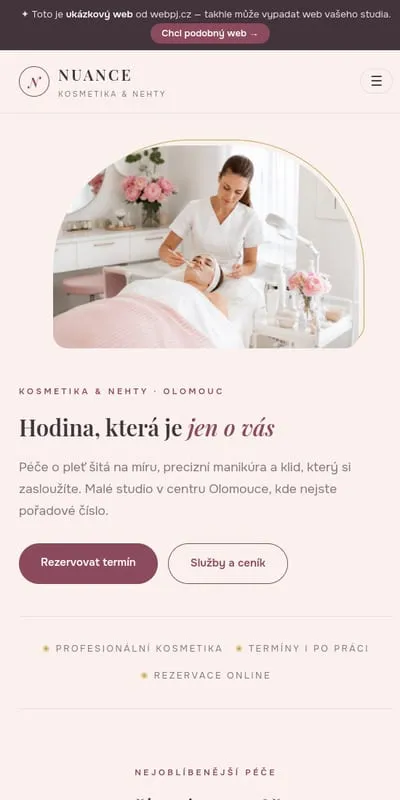Ukázka na mobilu
