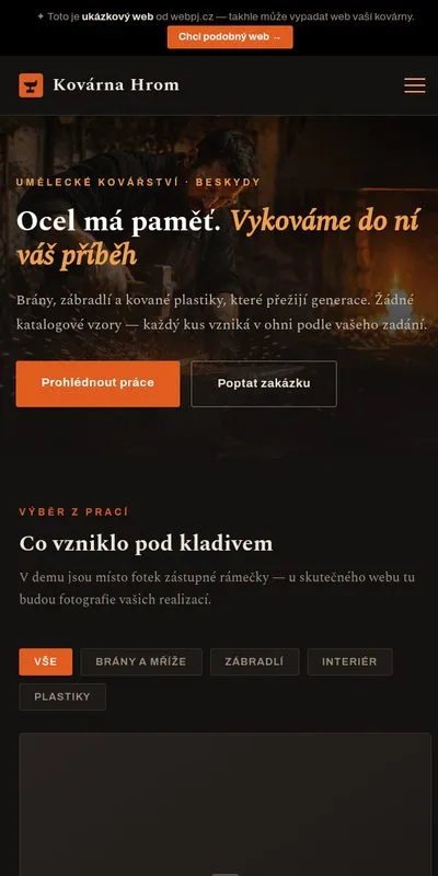 Ukázka na mobilu
