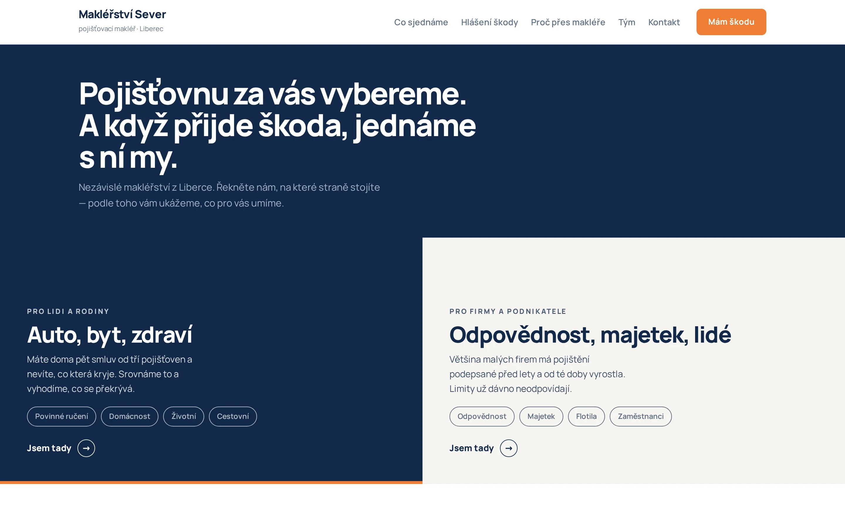 Makléřství Sever — pojišťovací makléř