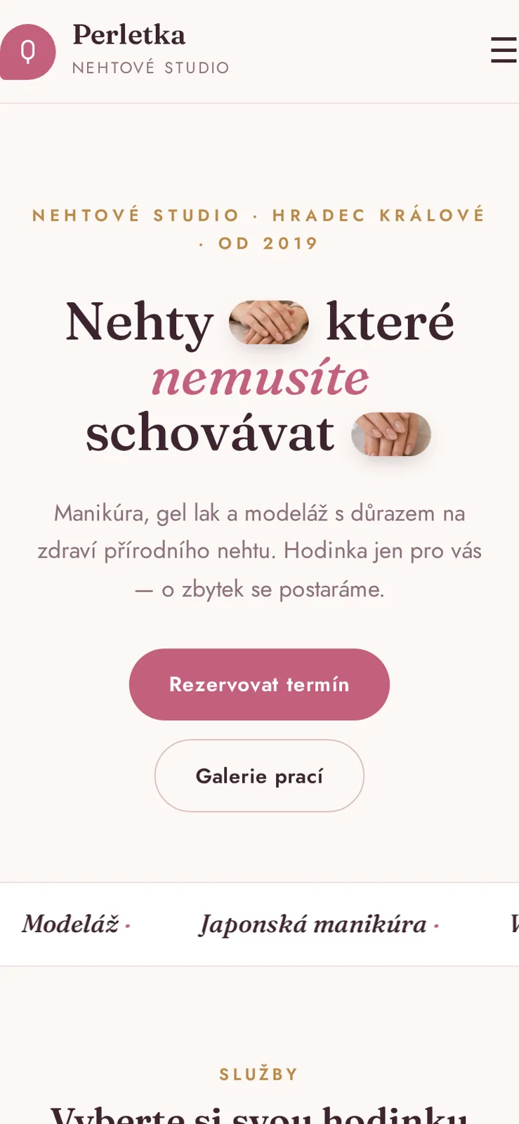 Ukázka na mobilu