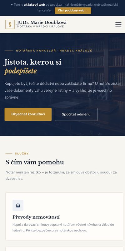 Ukázka na mobilu