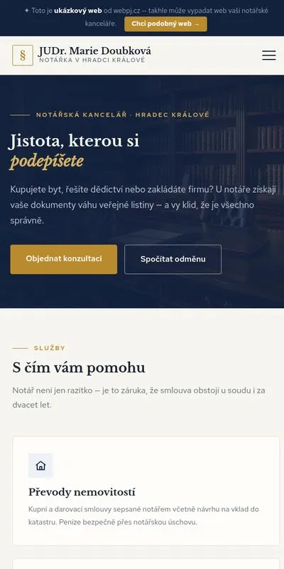 Ukázka na mobilu