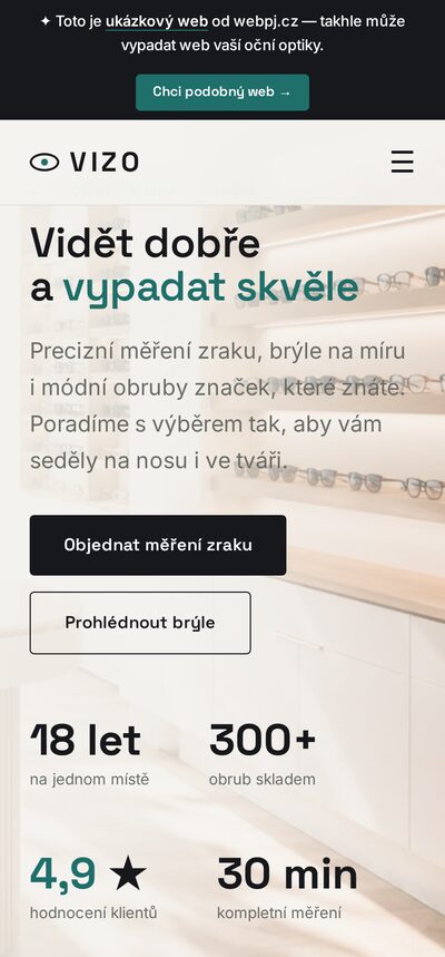 Ukázka na mobilu